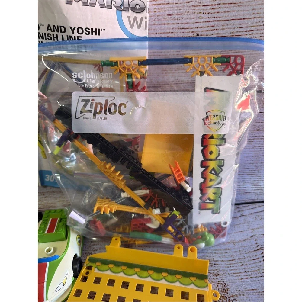 K'nex Mario Kart Wii Mario and Luigi at The Starting Line Building Set Used